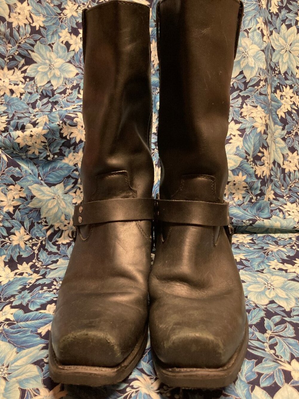 Harley Davidson 98408 Eagle Harness Black Leather Boots Men's 14 USA Motorcycle